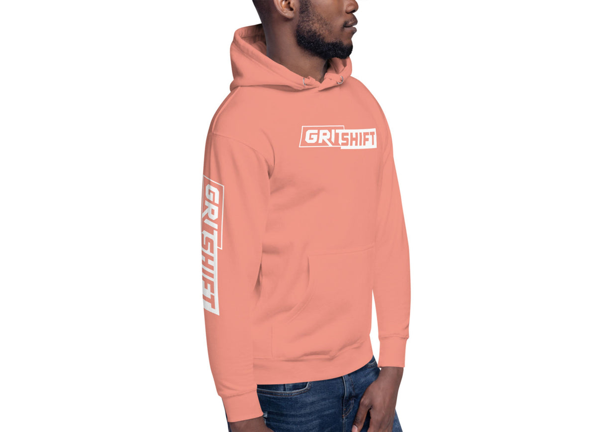 GritShift Unisex Hoodie White Logo