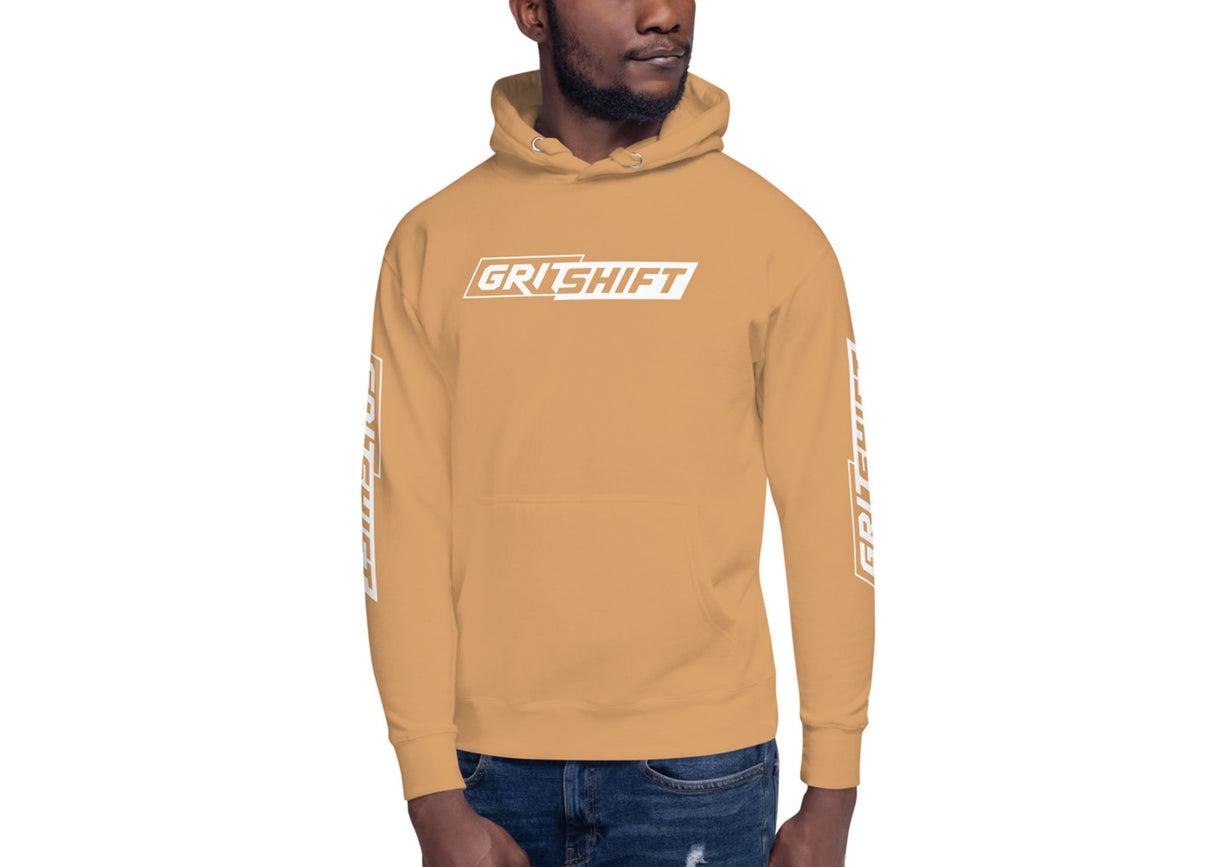 GritShift Unisex Hoodie White Logo