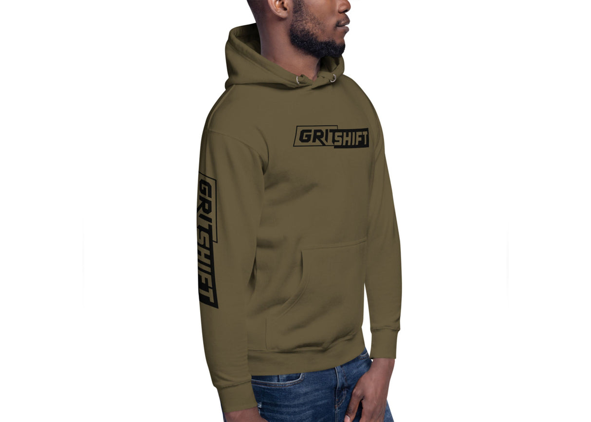 GritShift Unisex Hoodie Black Logo