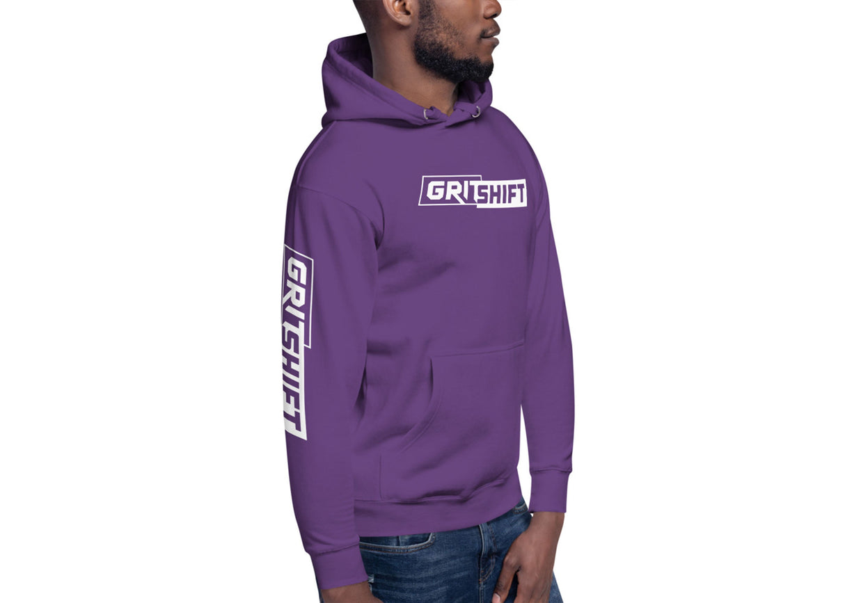 GritShift Unisex Hoodie White Logo