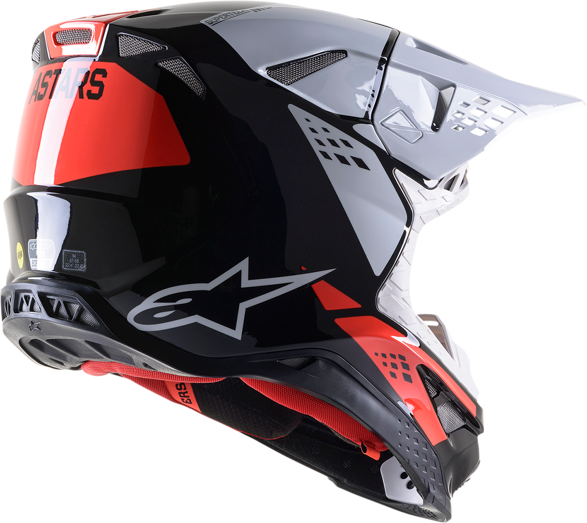 Supertech M8 Helmet - Factory - Black/White/Red - XL