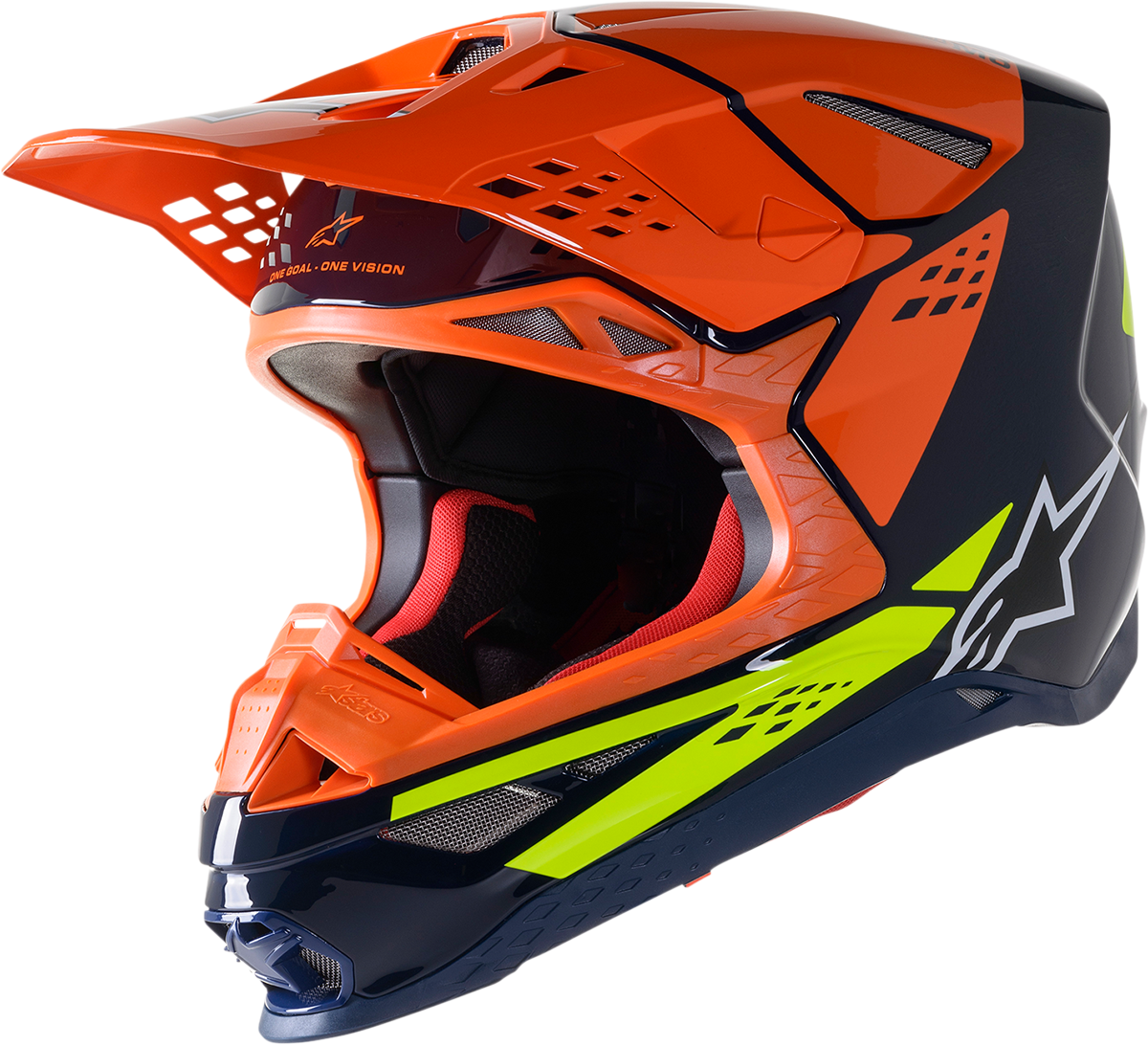 Supertech M8 Helmet - Factory - Blue/Orange/Yellow - 2XL