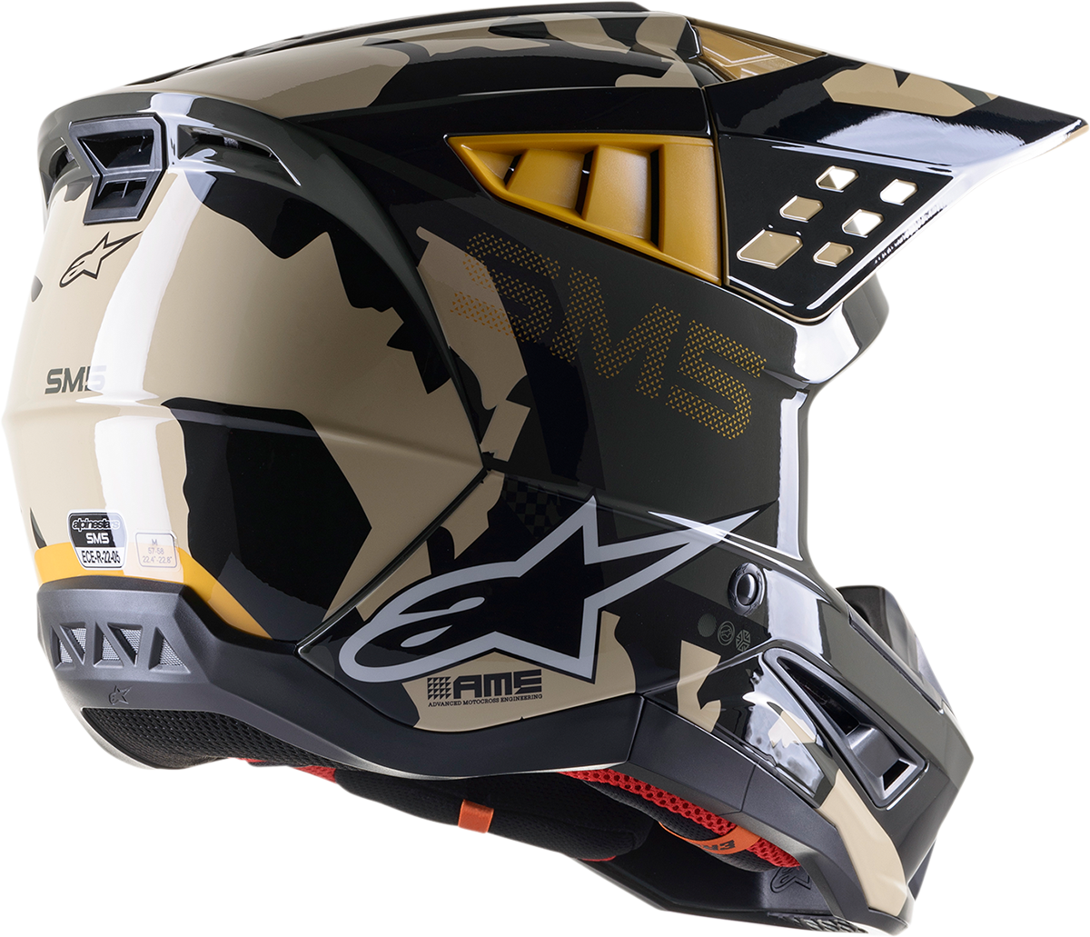 SM5 Helmet - Rover - Sand/Tangerine/Camo - Medium – Electrek Moto