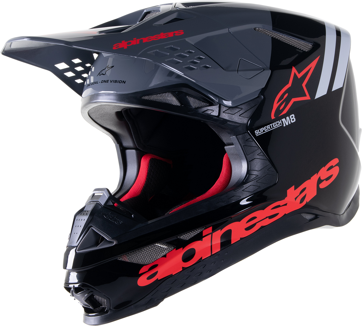 Supertech M8 Helmet - Radium 2 - MIPS® - Gloss Black/Neon Red