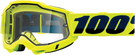 100% Accuri 2 Enduro Goggles - Fluo Yellow - Clear 50015-00003 - Electrek Moto