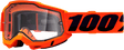 100% Accuri 2 Enduro Goggles - Neon Orange - Clear 50015-00004 - Electrek Moto