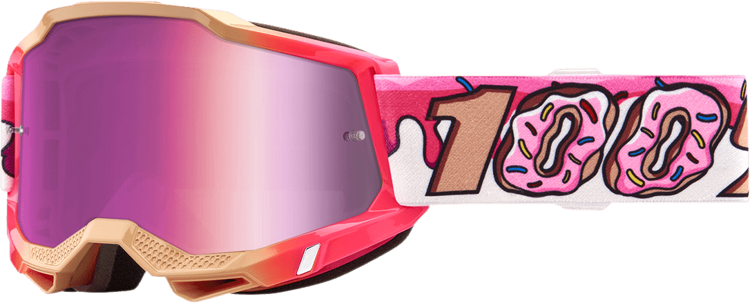 100% Accuri 2 Goggles - Donut - Pink Mirror 50014-00007 - Electrek Moto