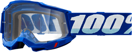 100% Accuri 2 OTG Goggles - Blue - Clear 50018-00002 - Electrek Moto