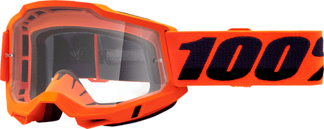 100% Accuri 2 OTG Goggles - Neon Orange - Clear 50018-00004 - Electrek Moto