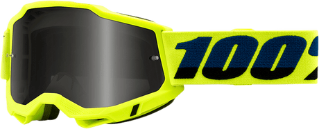 100% Accuri 2 Sand Goggles - Fluo Yellow - Smoke 50020-00003 - Electrek Moto