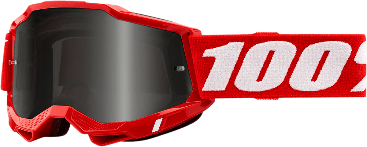 100% Accuri 2 Sand Goggles - Red - Smoke 50020-00005 - Electrek Moto