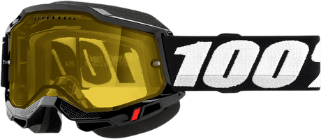 100% Accuri 2 Snow Goggles - Black - Yellow 50021-00001 - Electrek Moto