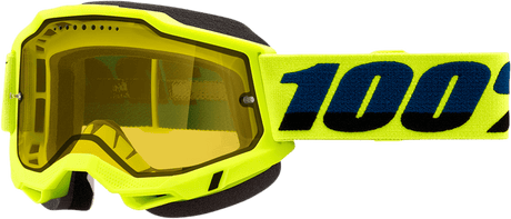 100% Accuri 2 Snow Goggles - Fluo Yellow - Yellow 50021-00003 - Electrek Moto