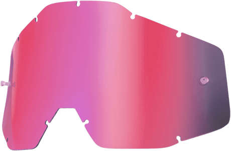 100% Accuri/Strata/Racecraft Lens - Pink Smoke Mirror 51002-016-02 - Electrek Moto