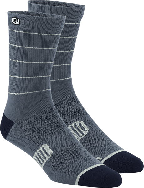 100% Advocate Socks - Slate/Navy - Large/XL 24017-458-18 - Electrek Moto