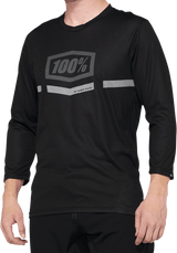 100% Airmatic 3/4 Sleeve Jersey - Black - Small 40018-00000 - Electrek Moto