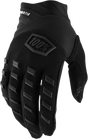 100% Airmatic Gloves - Black/Charcoal - Small 10000-00000 - Electrek Moto