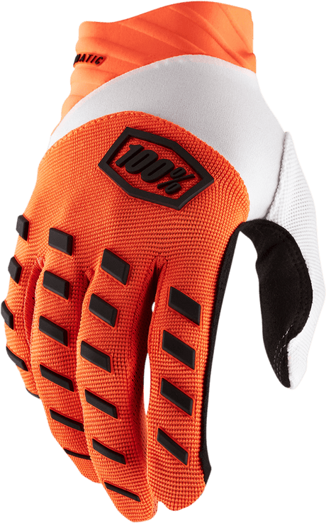 100% Airmatic Gloves - Fluorescent Orange - Large 10000-00022 - Electrek Moto
