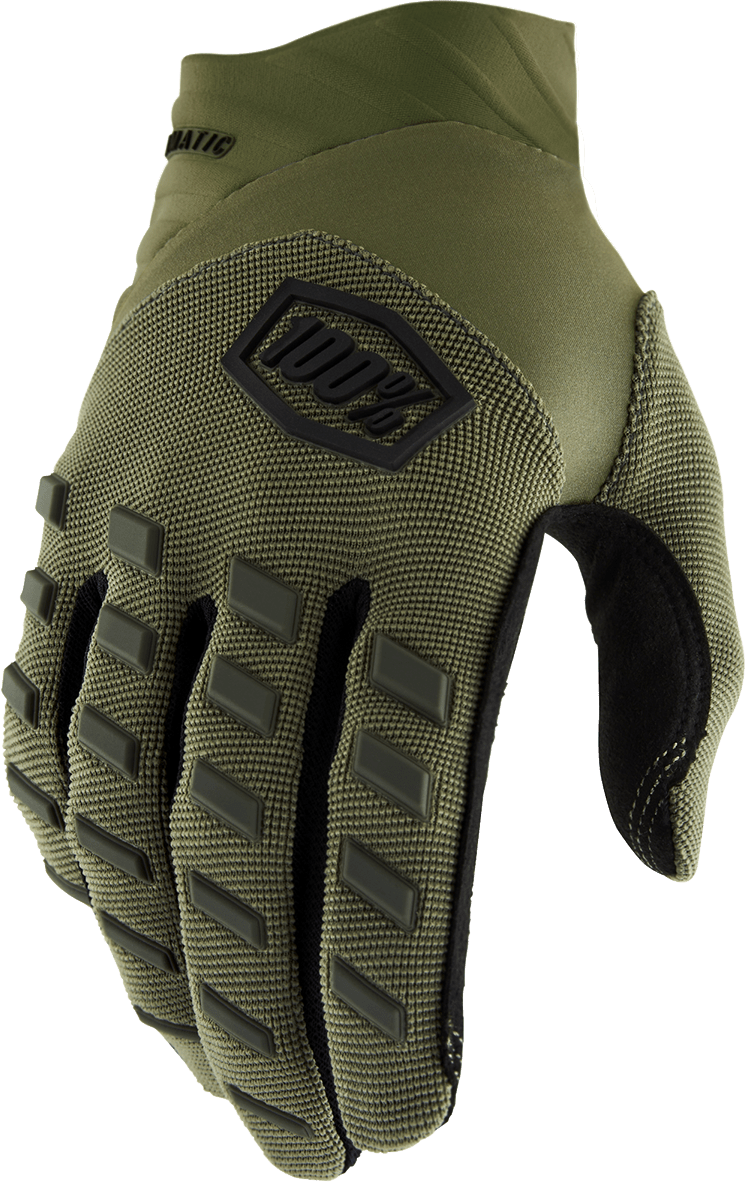 100% Airmatic Gloves - Green - XL 10000-00038 - Electrek Moto