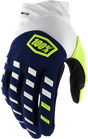 100% Airmatic Gloves - Navy/White - Large 10000-00017 - Electrek Moto
