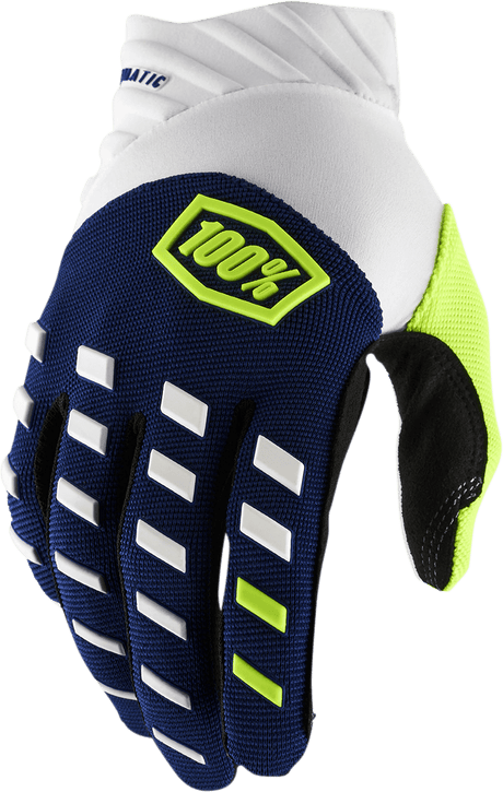 100% Airmatic Gloves - Navy/White - Medium 10000-00016 - Electrek Moto