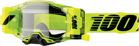 100% Armega Forecast Goggles - Nuclear Citrus - Clear 50006-00002 - Electrek Moto