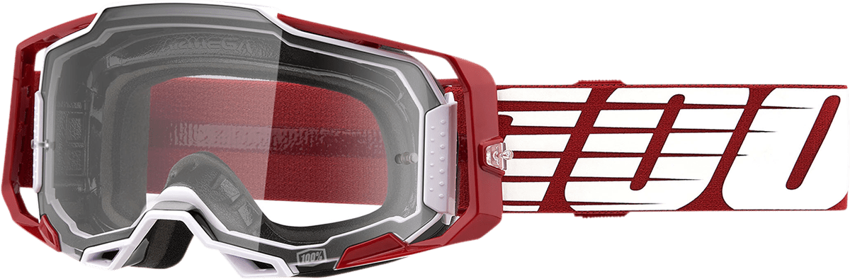 100% Armega Goggles - Oversized Deep Red