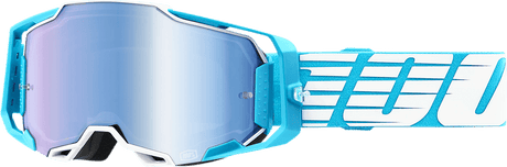 100% Armega Goggles - Oversized Sky - Blue Mirror 50005-00010 - Electrek Moto