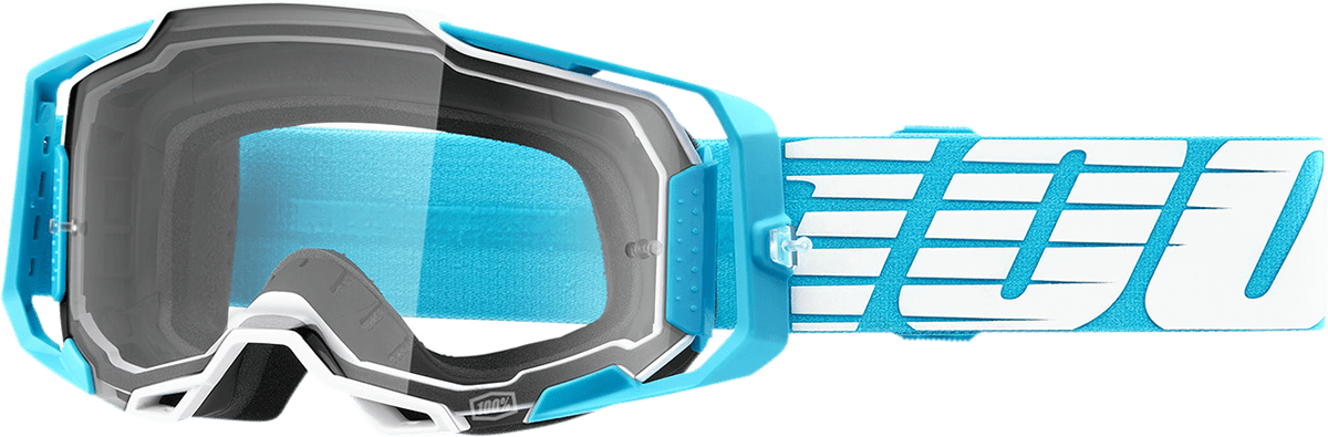 100% Armega Goggles - Oversized Sky - Clear 50004-00010 - Electrek Moto