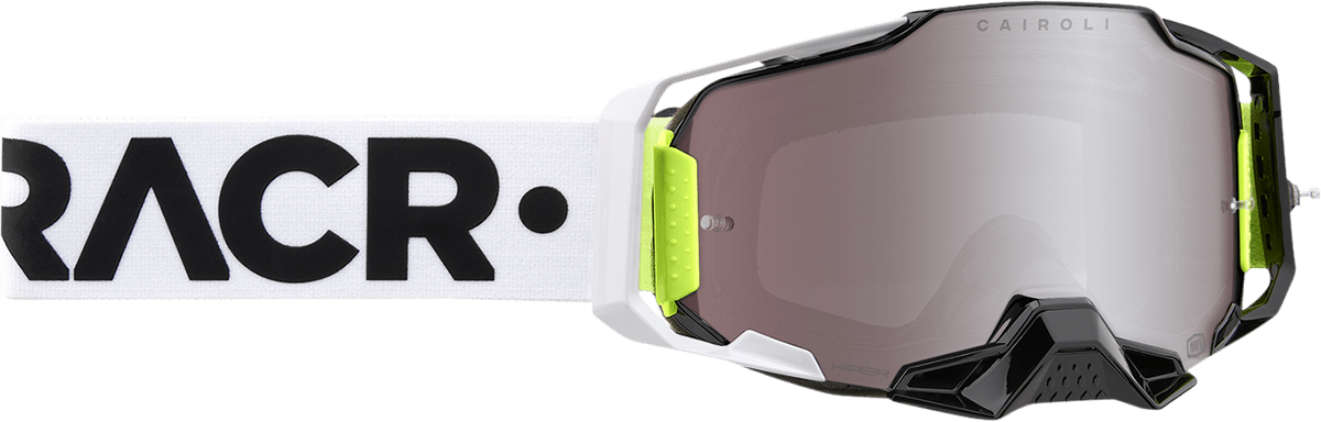 100% Armega Goggles - RACR - HiPER Silver Mirror 50003-00007 - Electrek Moto