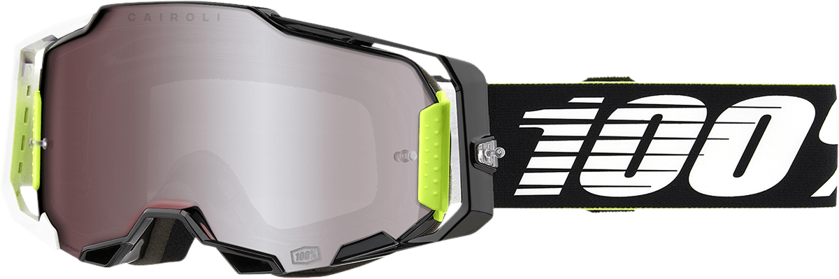 100% Armega Goggles - RACR - HiPER Silver Mirror 50003-00007 - Electrek Moto