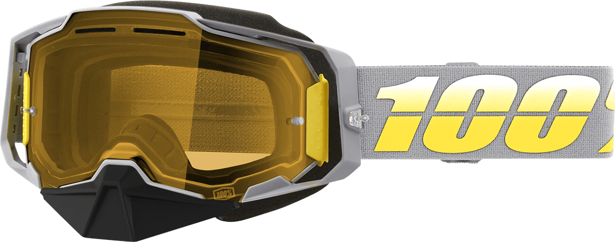 100% Armega Snow Goggles - Complex - Yellow 50007-00005 - Electrek Moto