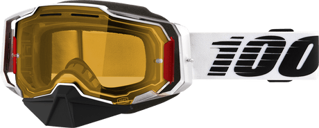 100% Armega Snow Goggles - Lightsaber - Yellow 50007-00002 - Electrek Moto