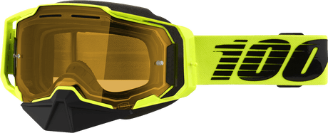 100% Armega Snow Goggles - Nuclear Citrus - Yellow 50007-00003 - Electrek Moto