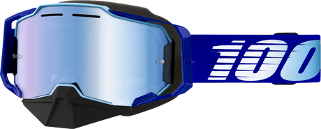100% Armega Snow Goggles - Royal - Blue Mirror 50008-00004 - Electrek Moto