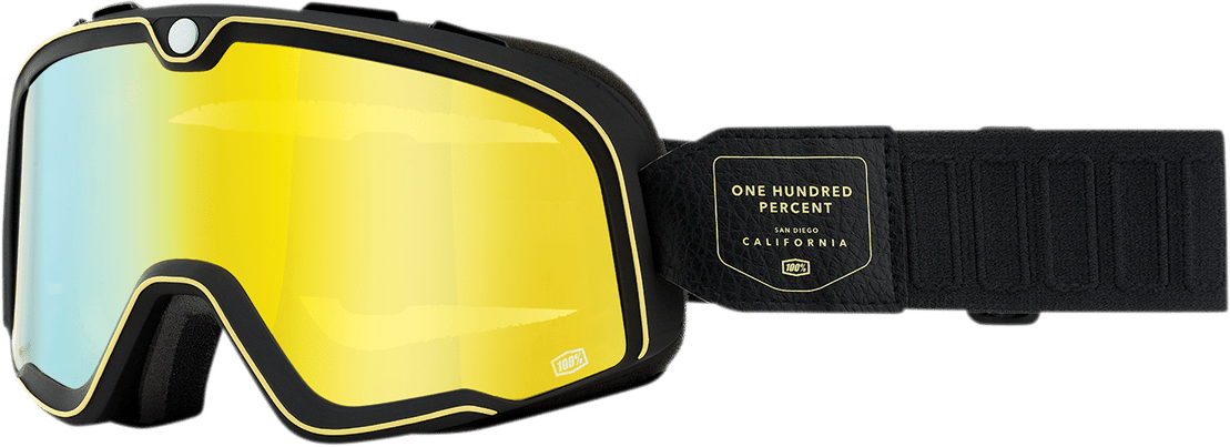 100% Barstow Goggles - Caliber - Flash Yellow 50002-255-01 - Electrek Moto