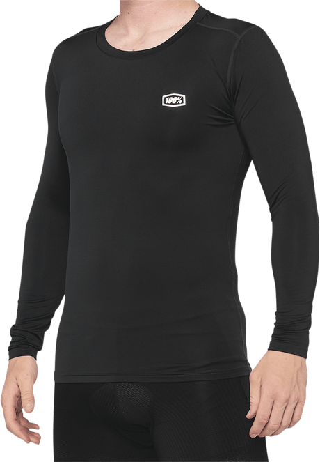 100% Basecamp Jersey - Long-Sleeve - Black - Large 40045-00002 - Electrek Moto