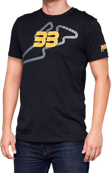 100% BB33 Track T-Shirt - Black - 2XL BB-32141-001-14 - Electrek Moto