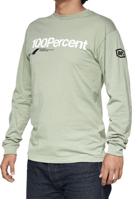 100% Bilto Long-Sleeve T-Shirt - Slate Green - Medium 33009-486-11 - Electrek Moto