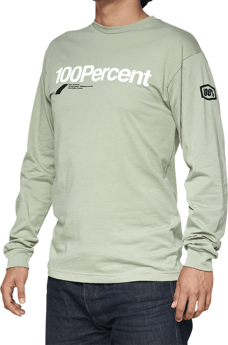 100% Bilto Long-Sleeve T-Shirt - Slate Green - Small 33009-486-10 - Electrek Moto