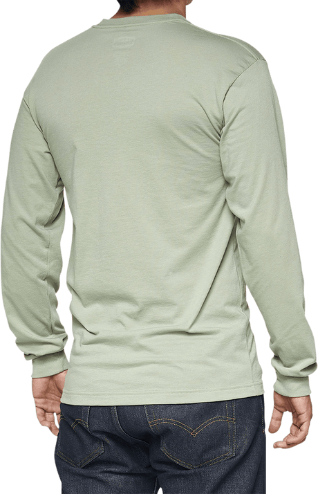 100% Bilto Long-Sleeve T-Shirt - Slate Green - Small 33009-486-10 - Electrek Moto