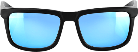 100% Blake Sunglasses - Matte Black - HiPER Blue Mirror 60028-00001 - Electrek Moto