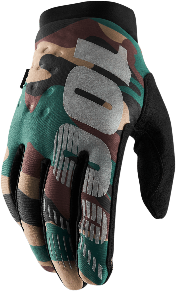 100% Brisker Gloves - Camo/Black - 2XL 10003-00009 - Electrek Moto