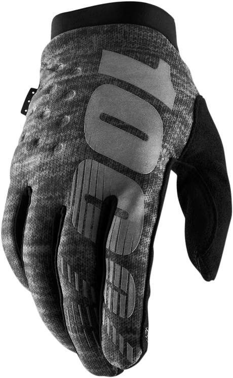 100% Brisker Gloves - Heather Gray - Medium 10003-00021 - Electrek Moto