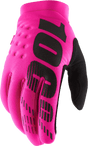 100% Brisker Gloves - Neon Pink - 2XL 10003-00029 - Electrek Moto