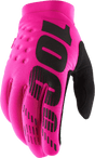 100% Brisker Gloves - Neon Pink - Medium 10003-00026 - Electrek Moto