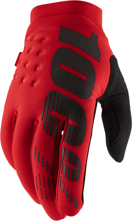 100% Brisker Gloves - Red - 2XL 10003-00034 - Electrek Moto