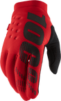 100% Brisker Gloves - Red - 2XL 10003-00034 - Electrek Moto