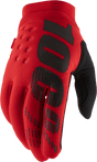 100% Brisker Gloves - Red - Large 10003-00032 - Electrek Moto