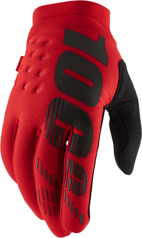 100% Brisker Gloves - Red - Small 10003-00030 - Electrek Moto